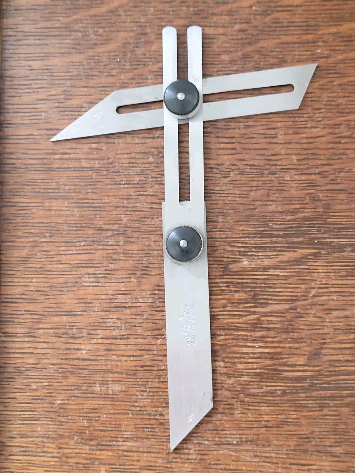 Vintage L. S. Starrett No. 49 Combination Bevel (30°/45°/60° Angles) w/Box NOS