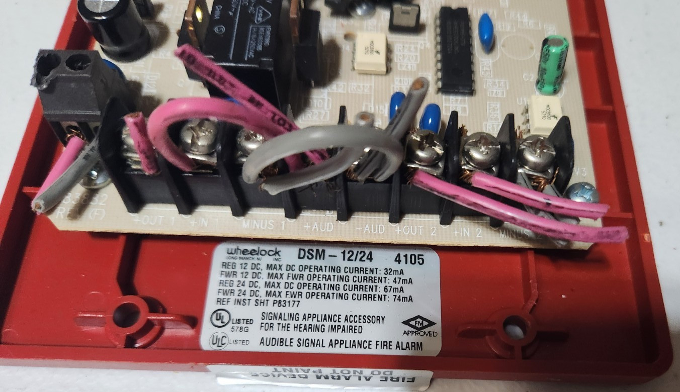 EATON Wheelock DSM-12/24 Dual Sync Fire Alarm Module Red w/Warranty Free Ship
