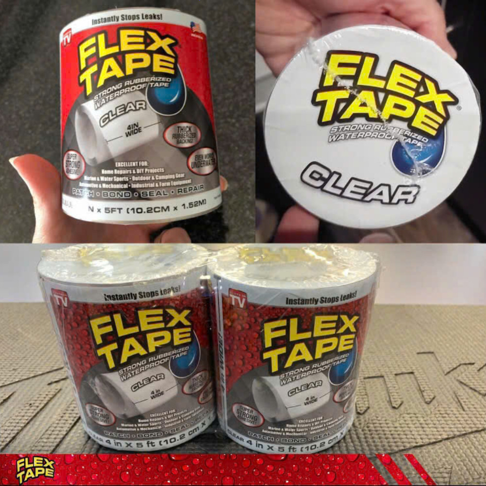Flex Seal Super Wide Waterproof Duct Tape Black 4.6″ x 20 ft Heavy Duty