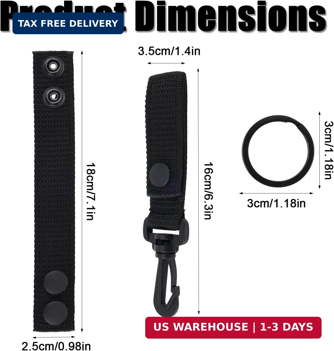 8 Pcs Belt Keepers for Duty Belt, Nylon Basketweave Belt Keepers for 2″ Wide Pol