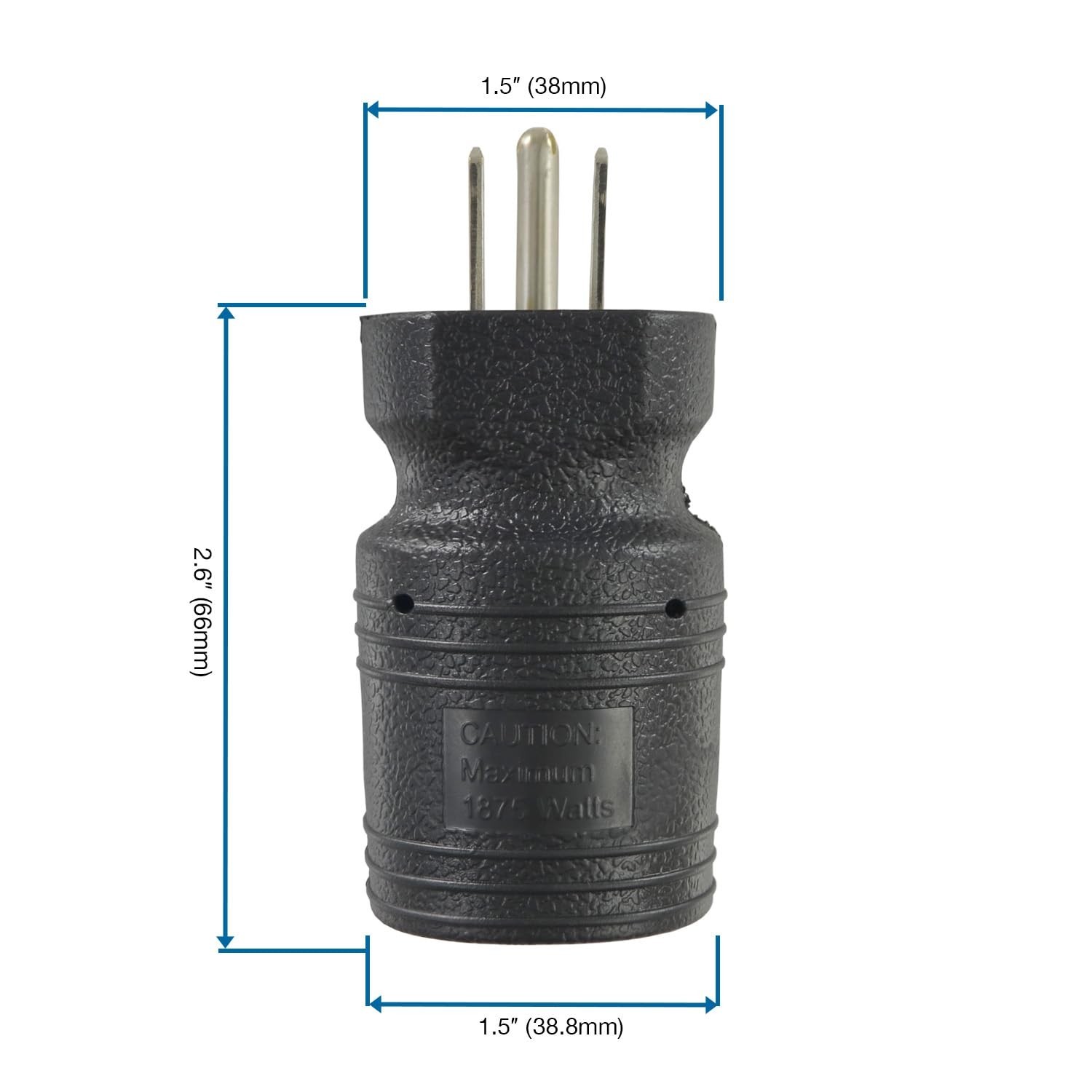 Conntek 3-30129(3-Pack) NEMA 5-15P to NEMA 5-15/20R Plug Adapter 15-Amp to 15…