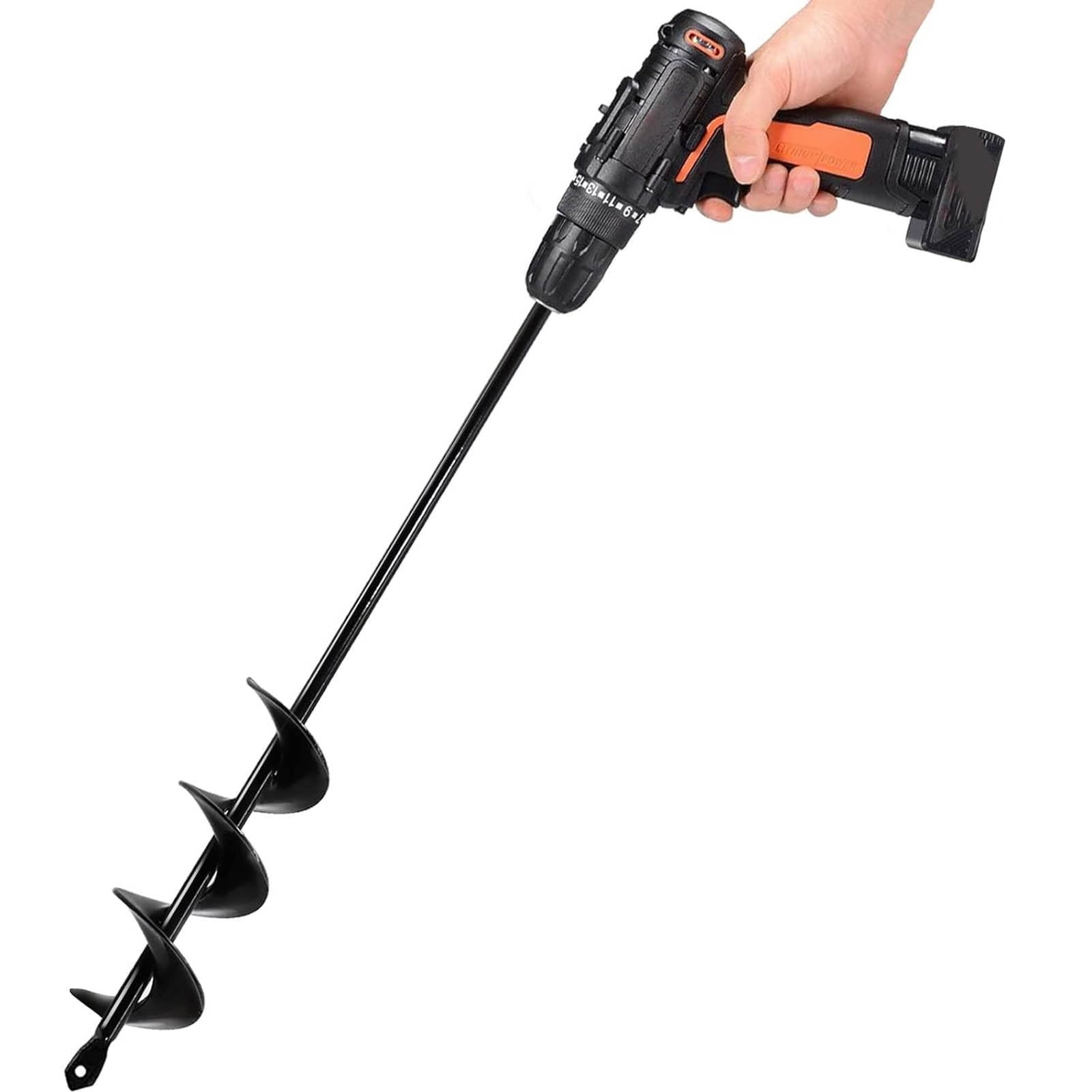 TCBWFY Auger Drill Bit for Planting 1.6×16.5inch Extended 1.6″x16.5″, 24