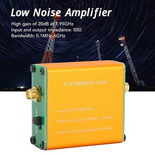Low Noise RF Power Preamplifier 0.1MHz-6GHz, SMA Female Wideband Module, Battery