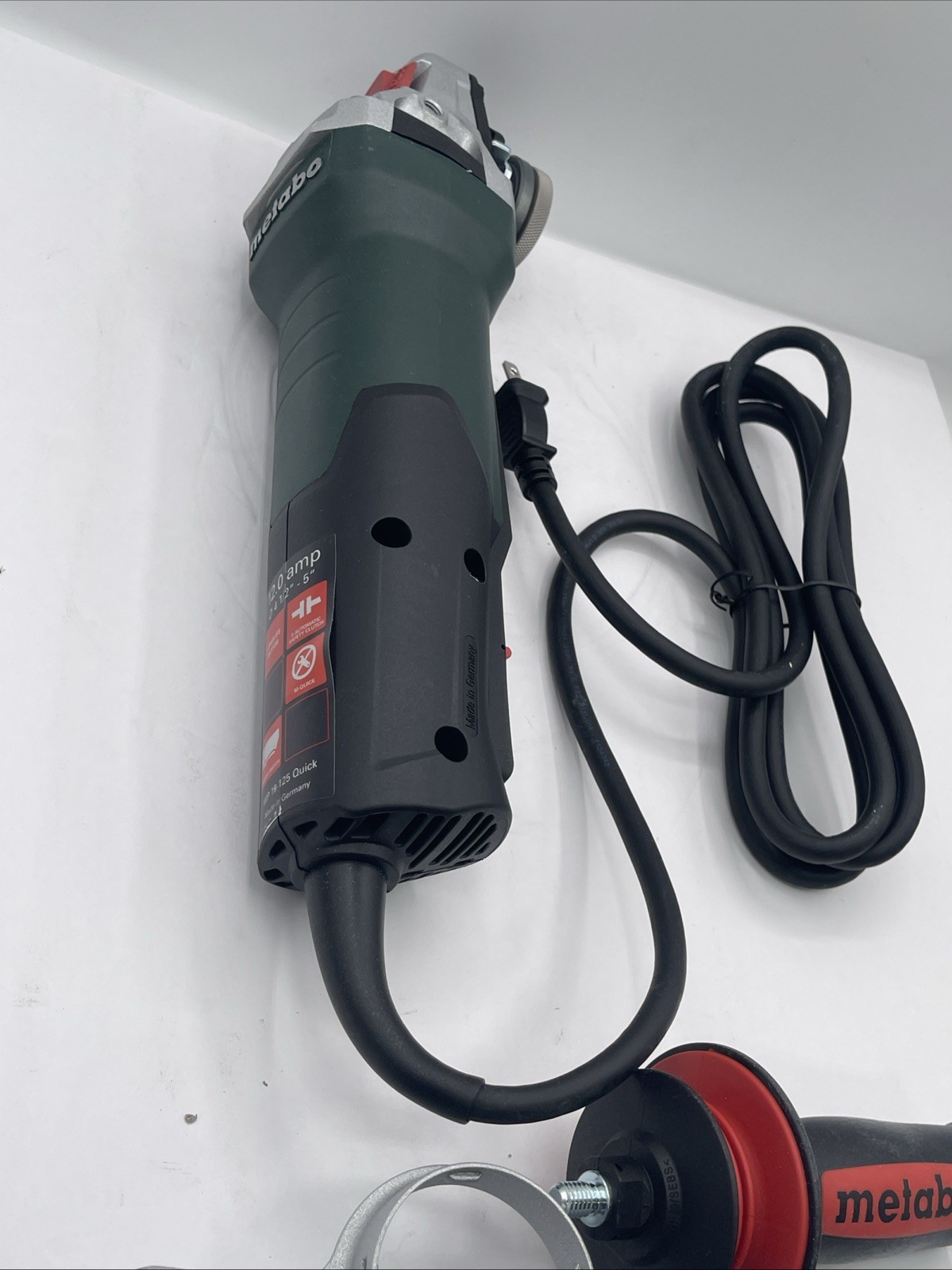Metabo WP 13-125 Quick 4-1/2″-5″ Corded Paddle Switch Angle Grinder