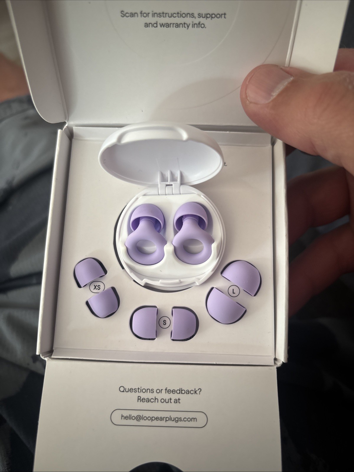 Loop Quiet 2 Ear Plugs 24dB SNR Reusable Sleep Focus Travel w/ Case Violet