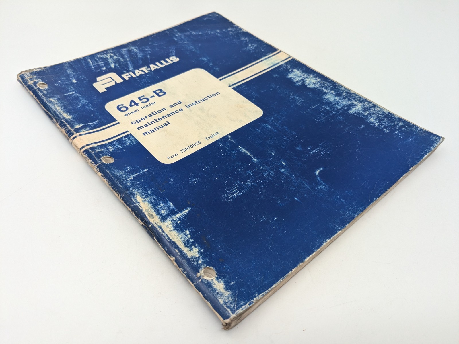 Fiat Allis 645B (645-B) Wheel Loader Operation & Maintenance Manual 1978