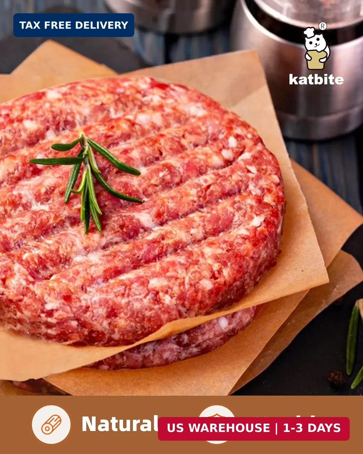 Katbite 300Pcs 6×6 Inches Patty Paper, Burger Patty Paper, Unbleached Parchment