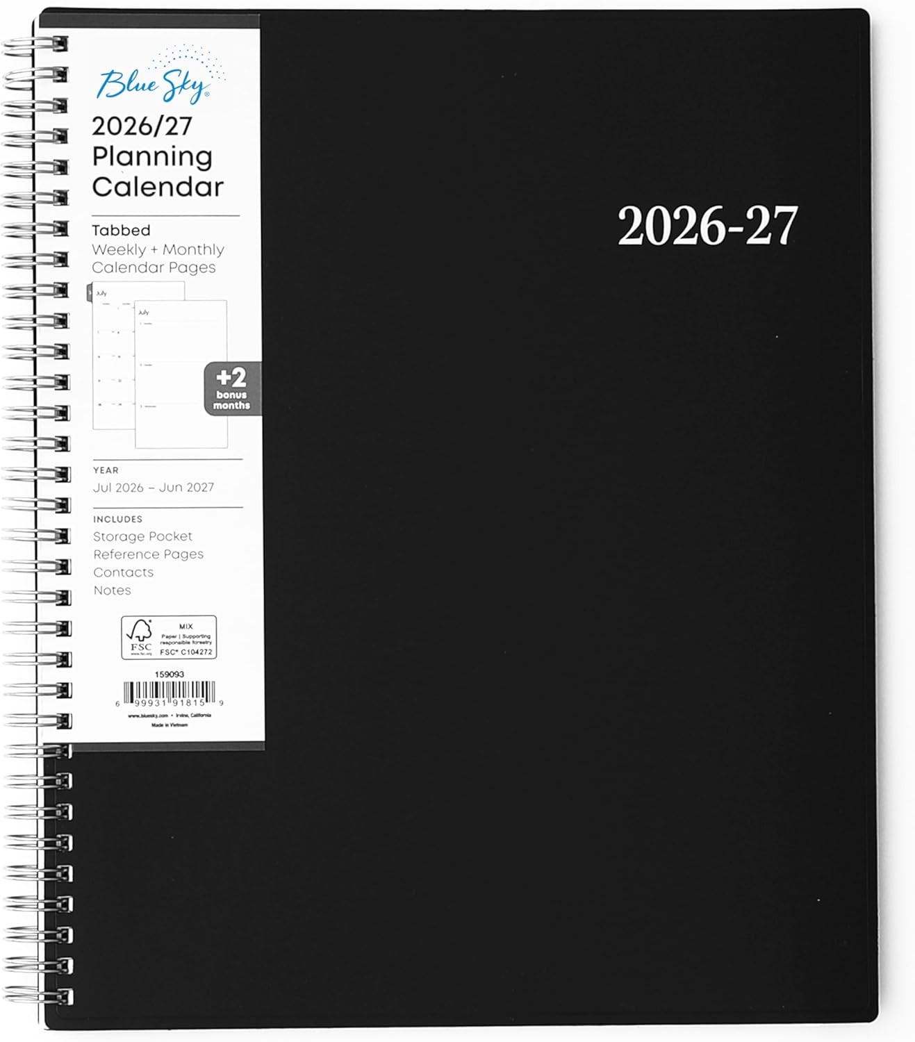 2026-2027 Weekly & Monthly Academic Planner, 8.5″x11″, Enterprise | July 2026 –