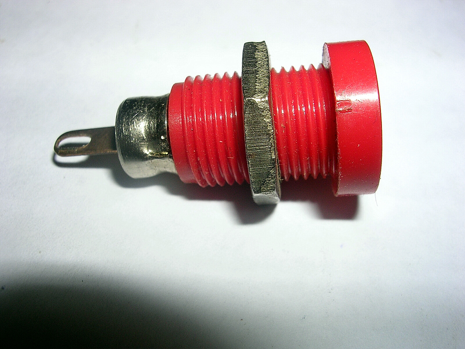 HH SMITH 241-102 PHONE TIP JACK PANEL MOUNT RED OR BLACK LOT OF (2)