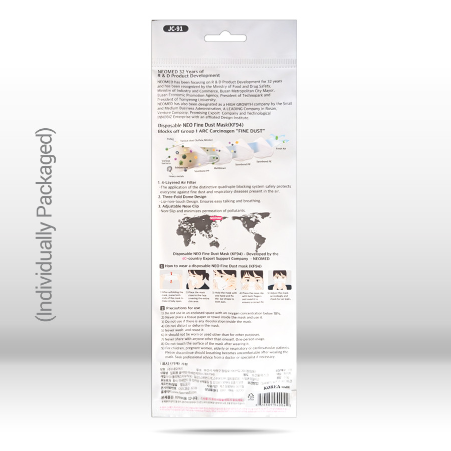 10/50/100 KF94 Disposable Face Masks 4 Layers Filters 95%+ PFE & BFE KN95