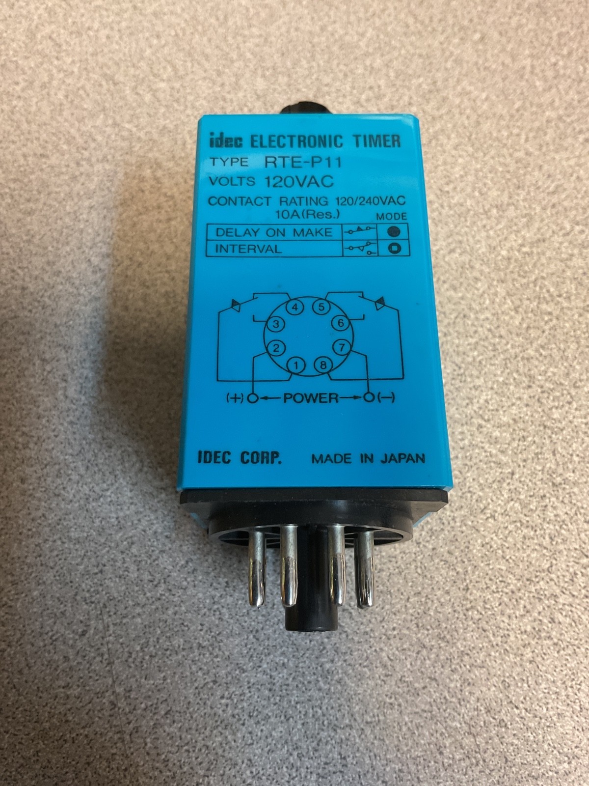 IDEC RTE-P11 Electronic Timer 120 VAC 0-1 sec