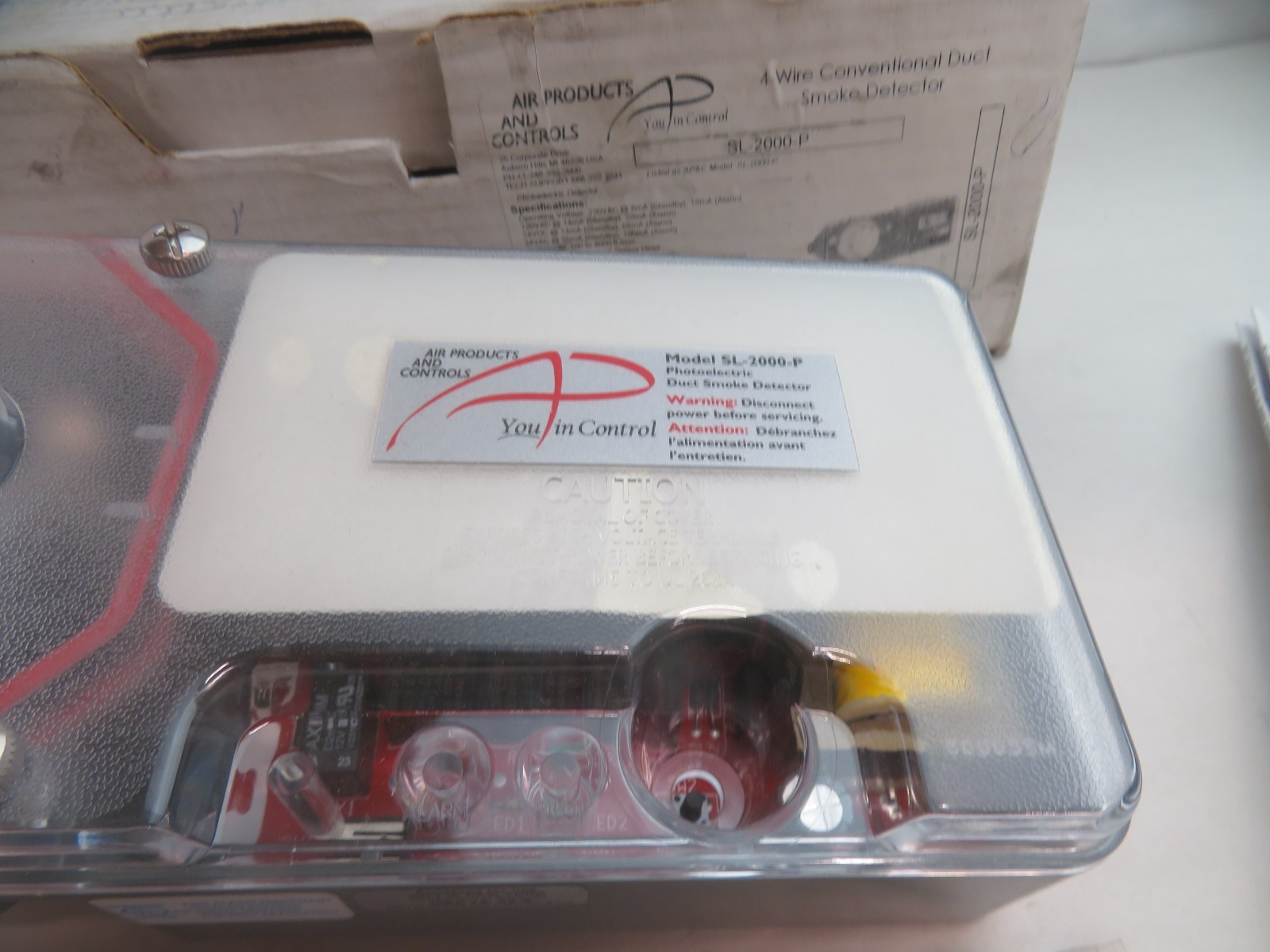 APC SL-2000-P Air Products And Controls 4-Wire Photoelectric Duct Smoke Detector