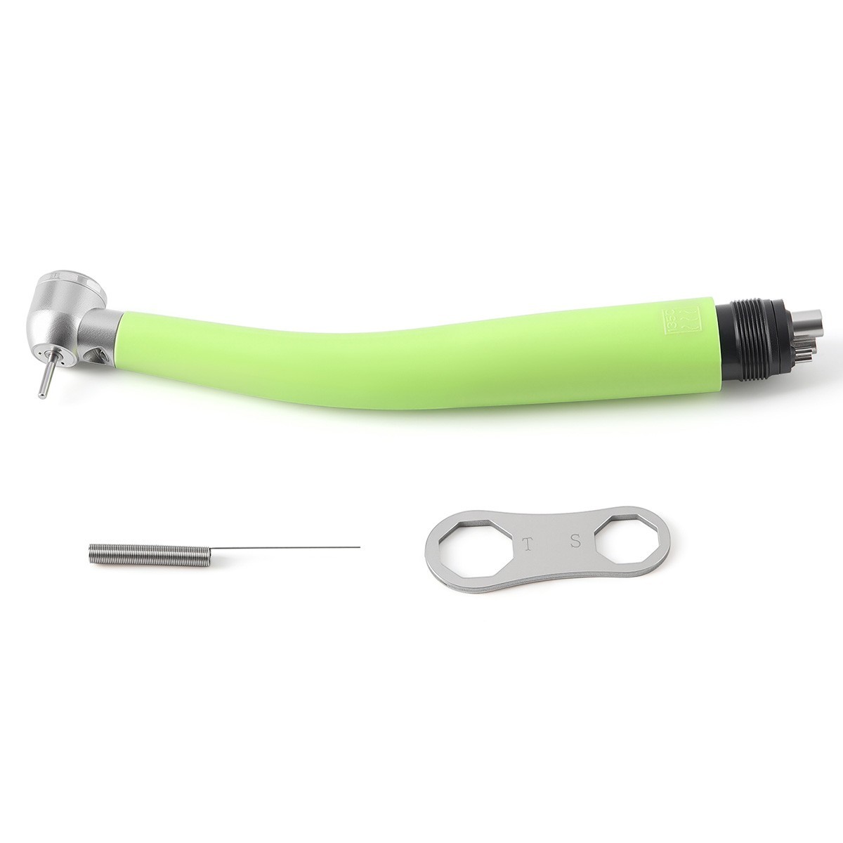 4Hole Dental Fiber Optic LED High Sspeed Handpiece Turbine 3Spray Blue Green