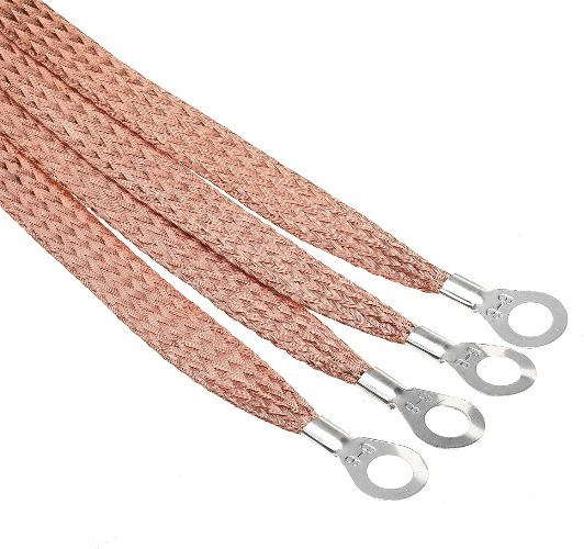 Heavy Duty Braided Copper Ground Strap, 11.8-Inch Length with Color: 5pcs 11.8
