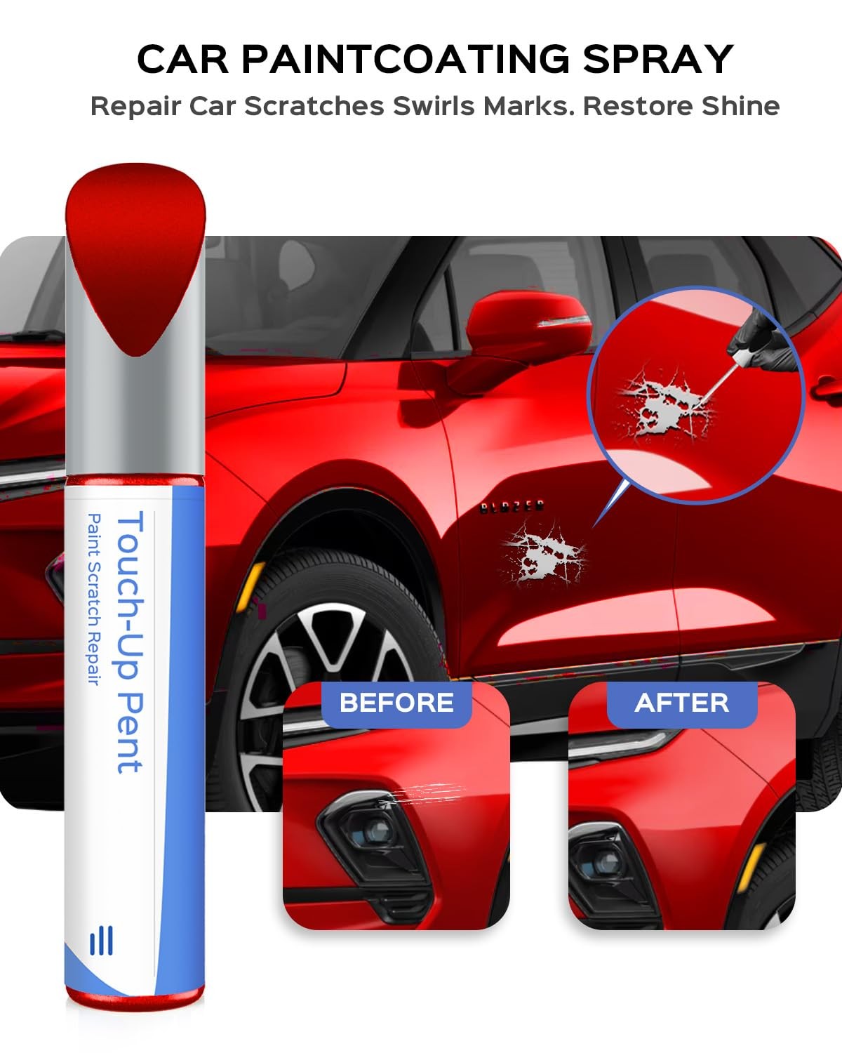 Touch Up Paint Red Hot Compatible with Chevrolet Models – High-Quality Metallic
