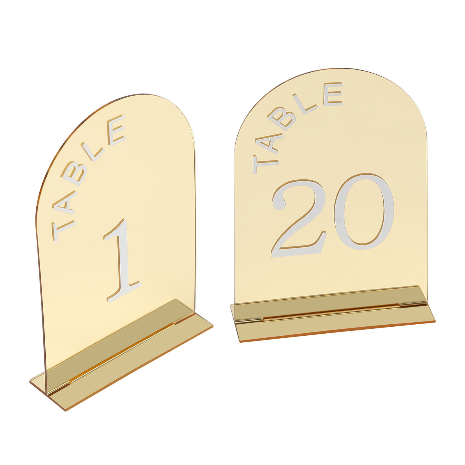 20 Pcs Wedding Table Numbers Mirror Acrylic Table Number Table Sign Numbers