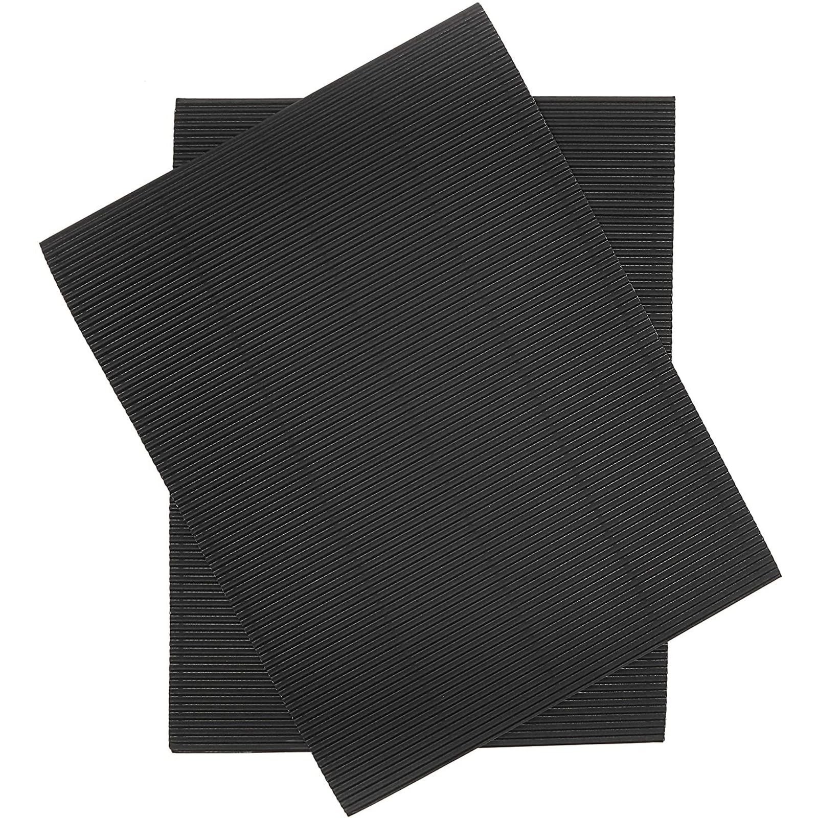 48 PCS Black 8.5×11 Inch Corrugated Paper Sheets DIY Craft Mailing Packaging