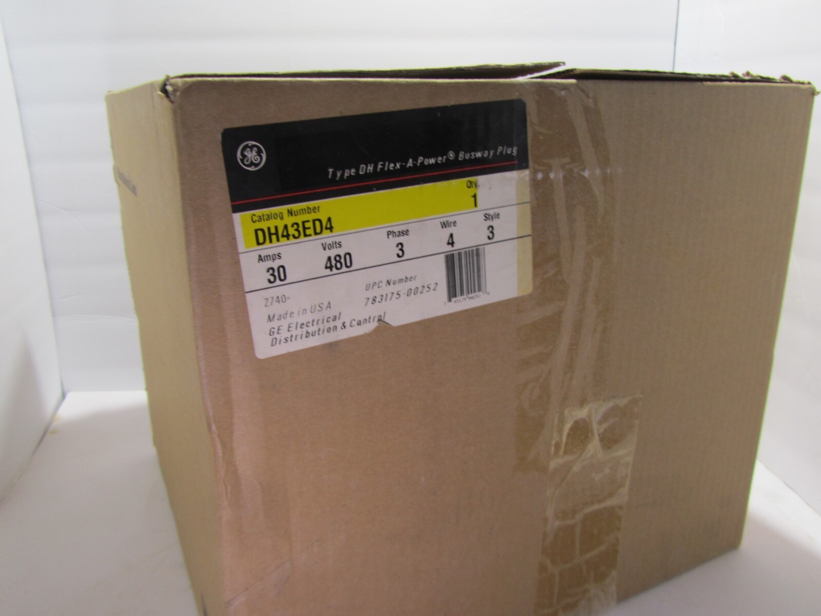 GE DH43ED4 Flex A Power Busway Plug 460 Volt 30 Amps 3 Phase Style 3