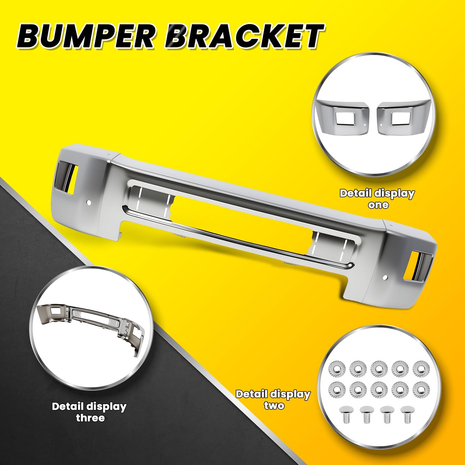 Bumper Face Bar 15-19 Silverado 2500HD 19 3500HD Fog/Park Sensor Holes 23229369