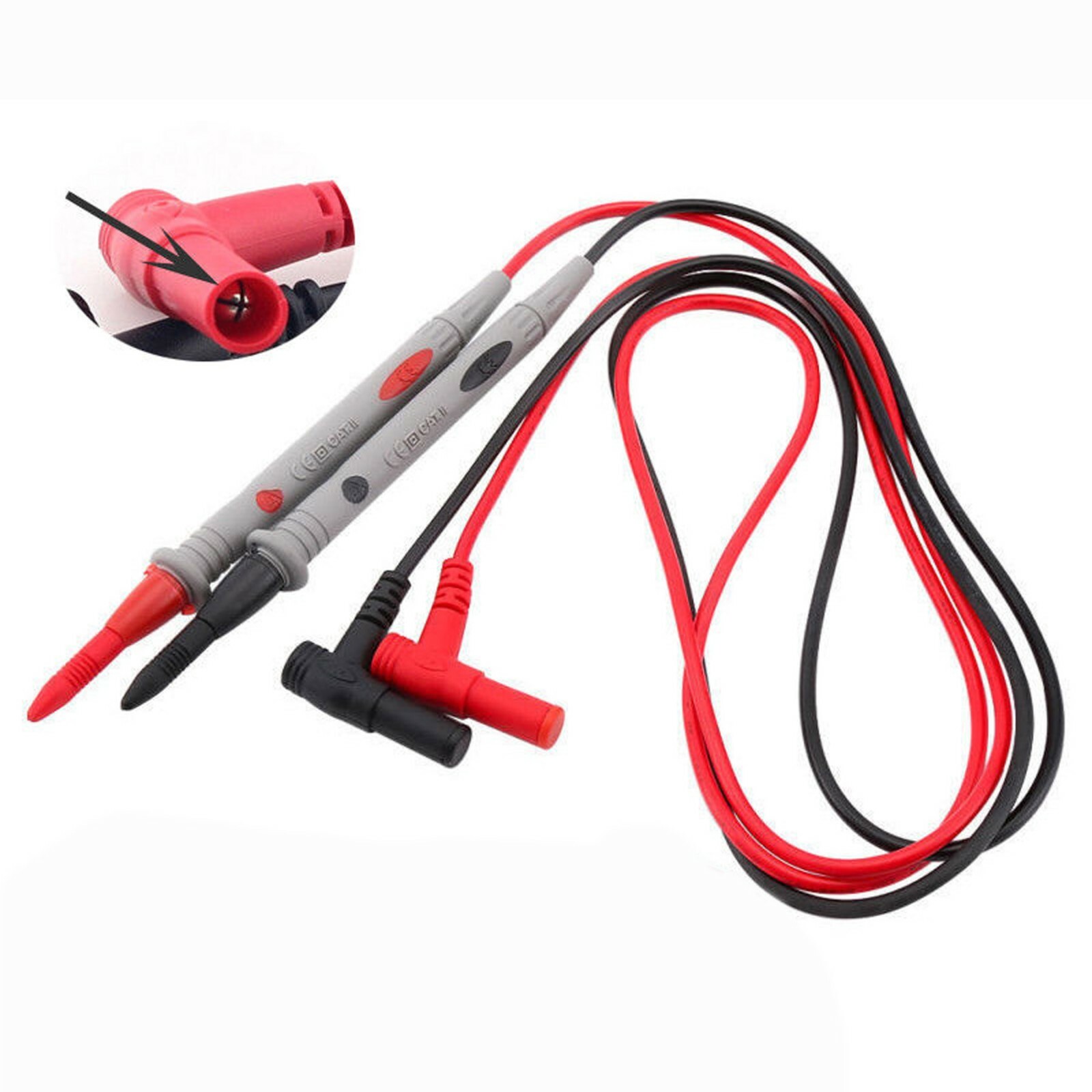 Fluke Compatible Hard Point Test Leads Set for Multimeter Meter Probes USA SHIP