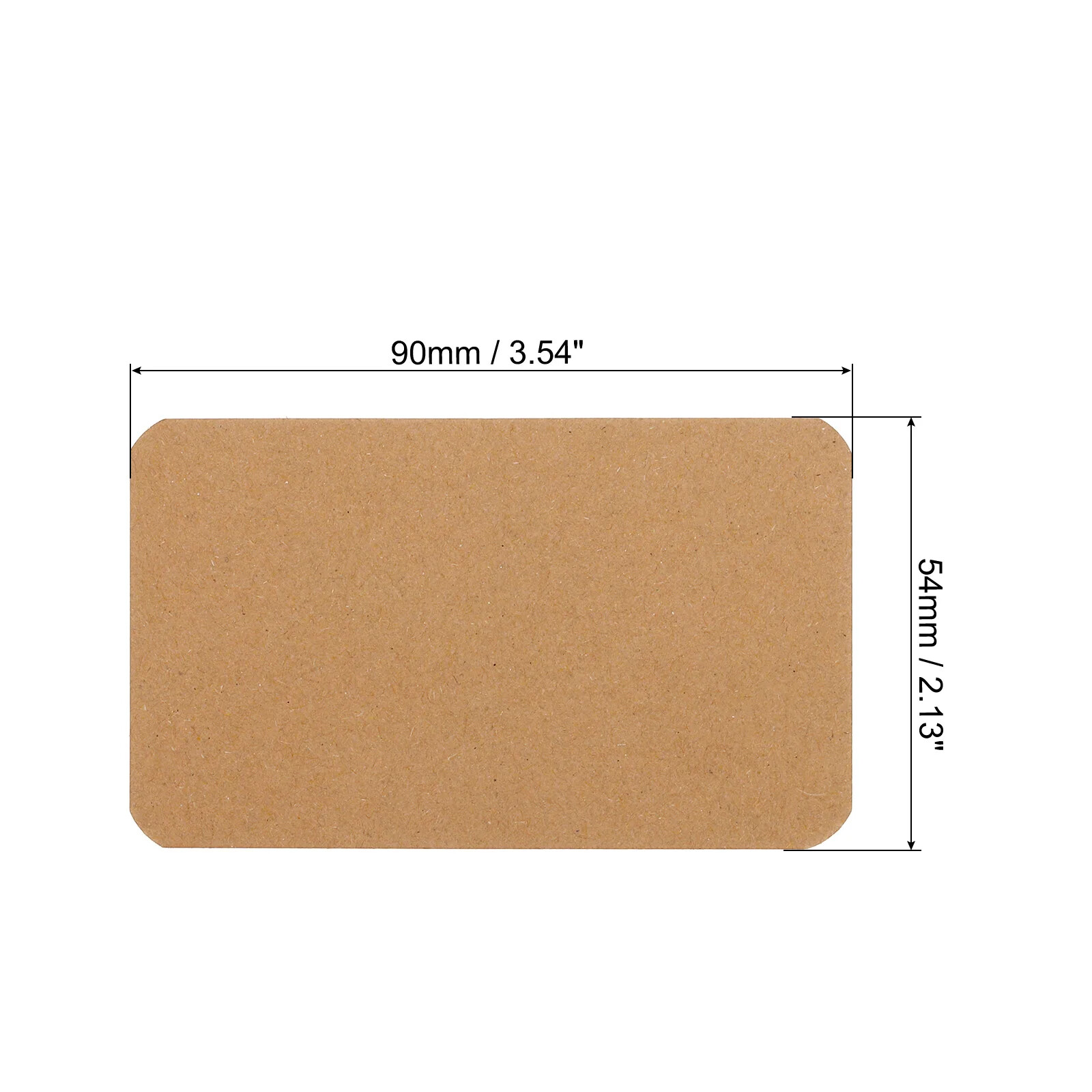 100Pcs 90x54x0.3mm Kraft Paper Card Blank Business Card Message Note Thank
