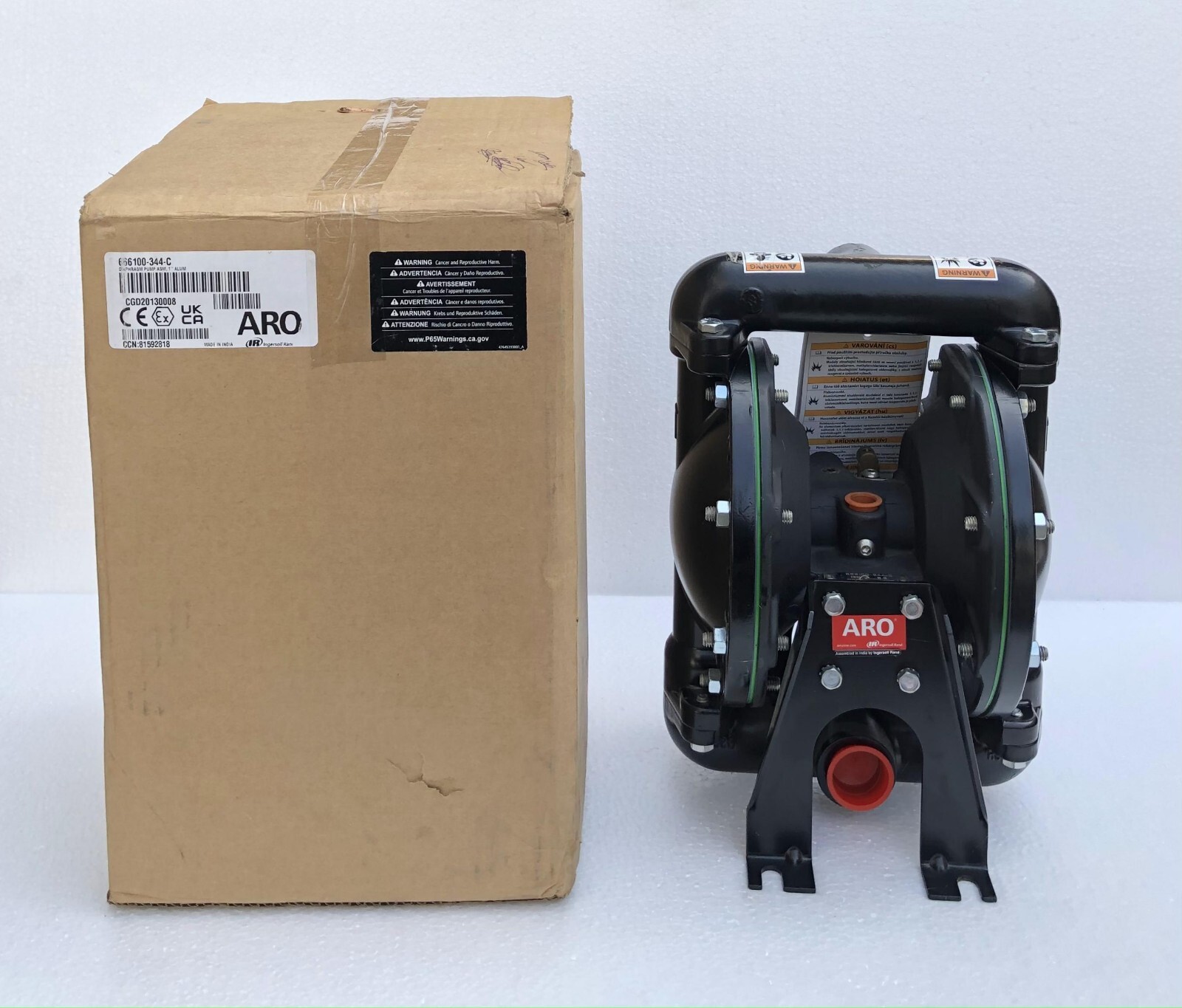 Ingersoll Rand Aro 666100-344-C Air Operated Double Diaphragm Pump 1″ Aluminum