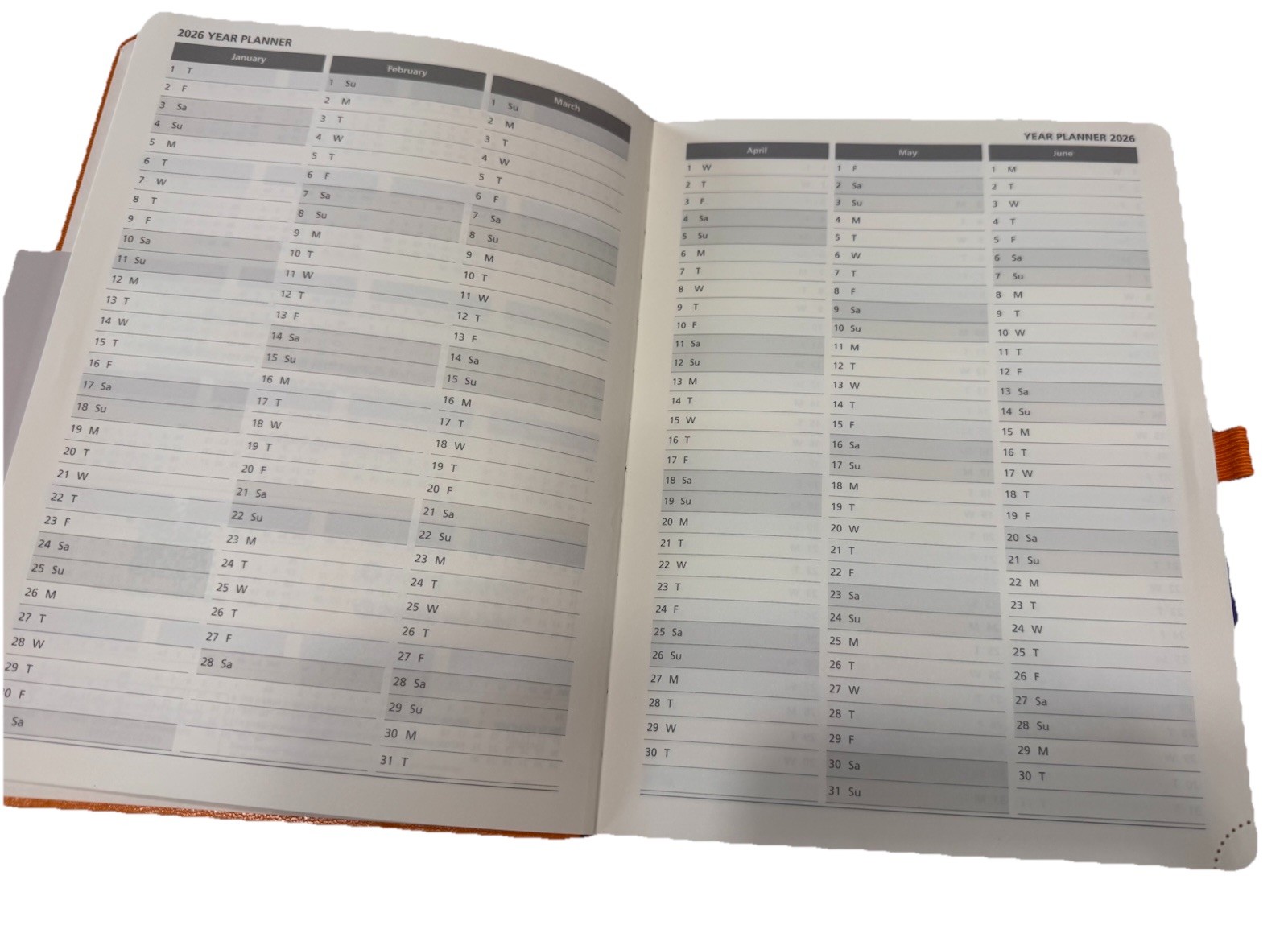 Poprun Vertical Weekly Planner Agenda 6.5×8.75 Orange Organizer