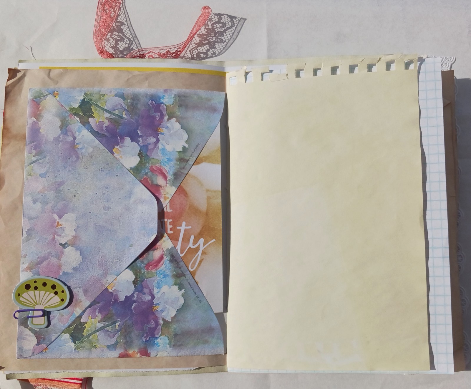 Garden Themed Junk Journal Soft Cover 50 pages
