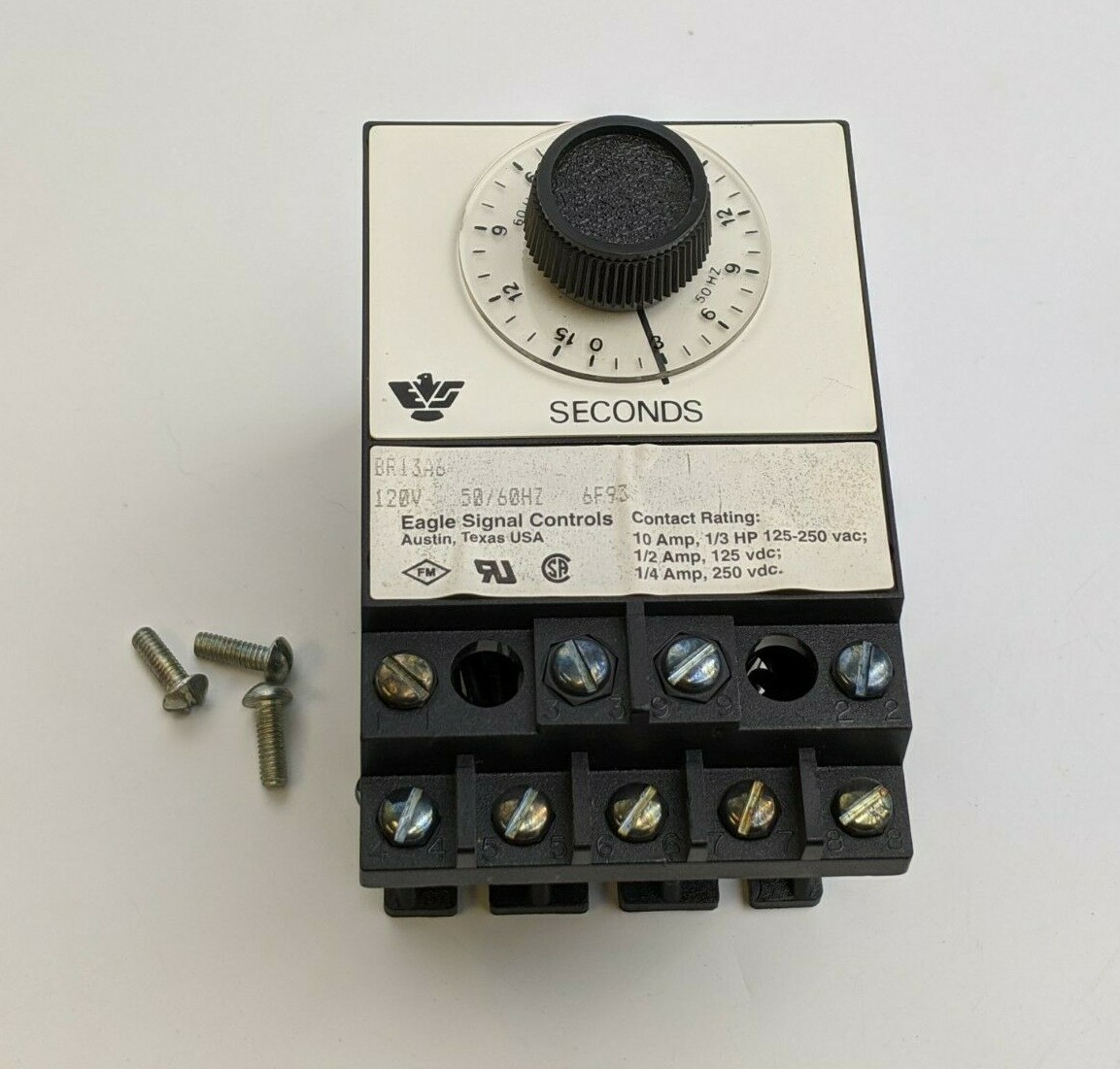 Eagle Signal Controls BR13A6 Time Delay Relay 0-15 Seconds 10A 1/3HP 125-250VAC