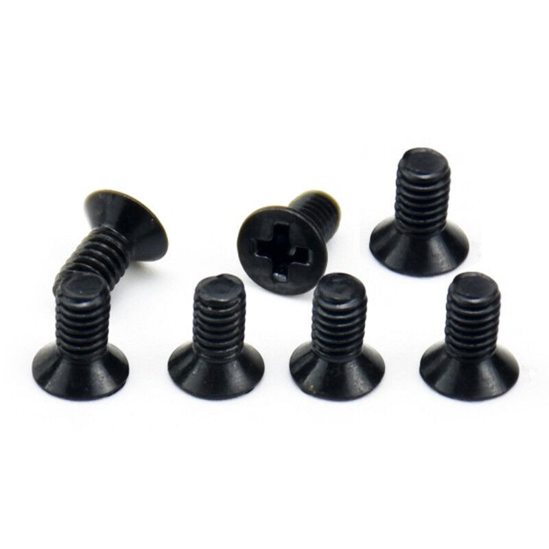 M2 M2.5 M3 M4 M5 M6 Black Steel Phillips Countersunk Head Machine Screws Bolts