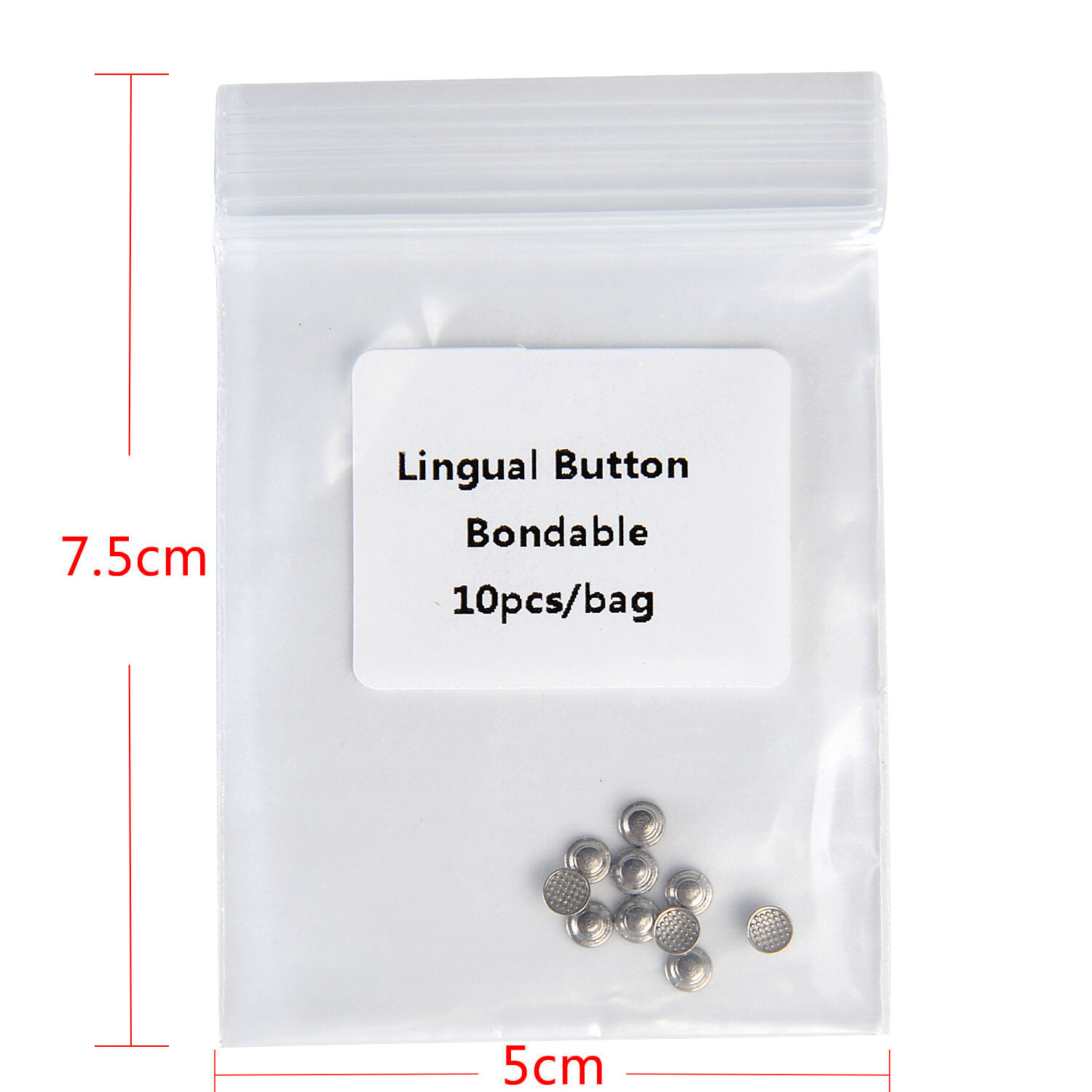 5X AZDENT Dental Orthodontic Round Lingual Button for Bondable 10Pcs/Pack