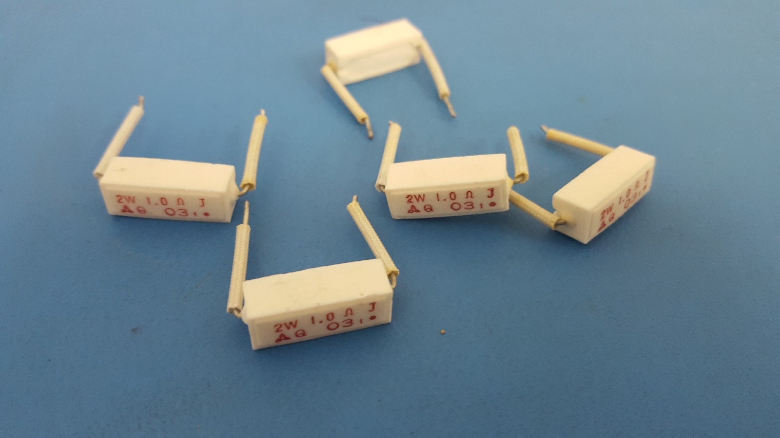 Power Resistor, Ceramic Cement, 2W, 1 Ohm, 2W 1Ω, 1R, 5%, 10 Pcs
