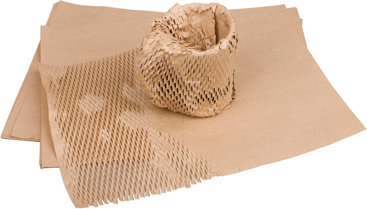 Honeycomb Packing Paper 50 Sheets 11×14.5 Brown Bubble Cushioning Wrap for