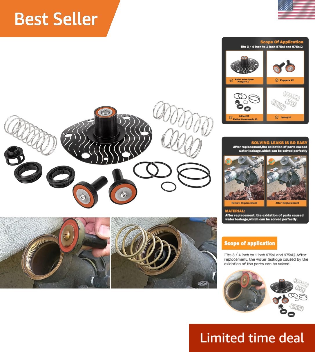 Durable Backflow Repair Kit for Zurn Wilkins 975XL & 975XL2 – Easy Install