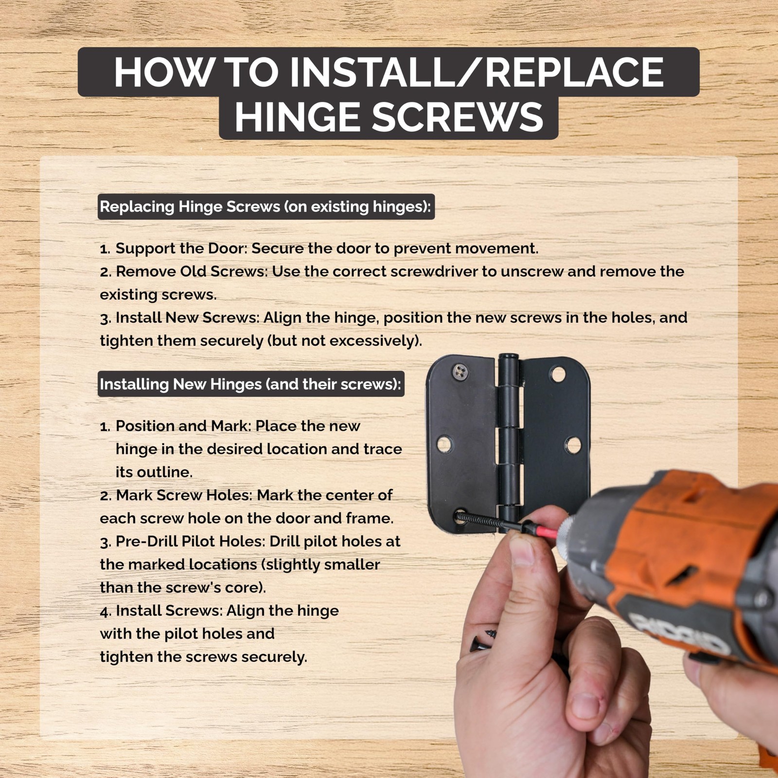 Wood Screws, Heavy-Duty Screws for Doors, Cabinets, Furniture & DIY Projects …