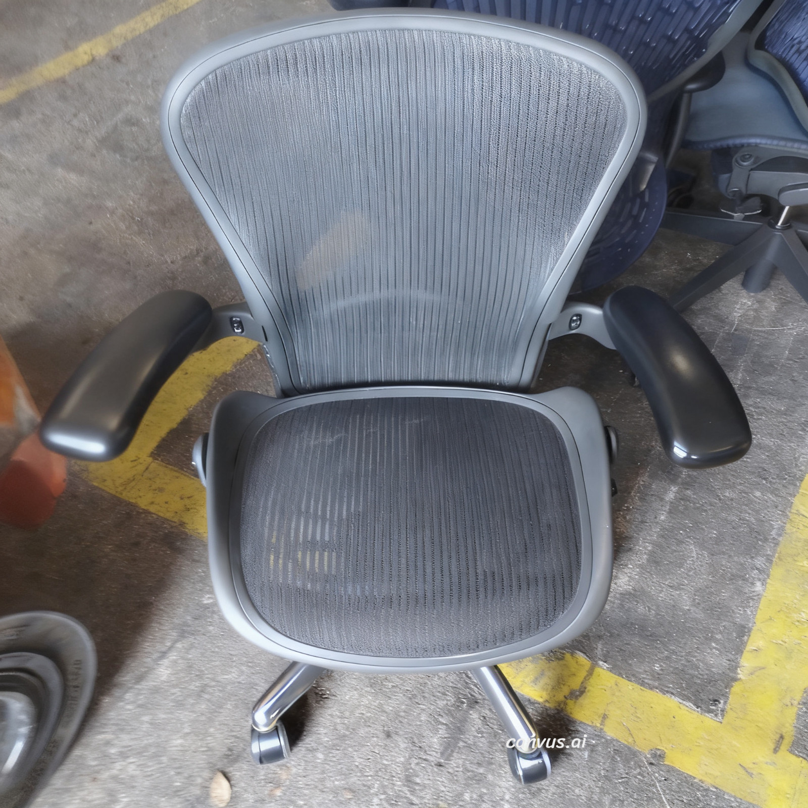 Herman Miller Mirra 2 Chair w/Adjustable Features Graphite Frame Full Restored