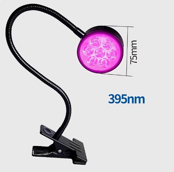 7 beads 7W 220V fixture UV curing lamp 365nm/395nm/405nm
