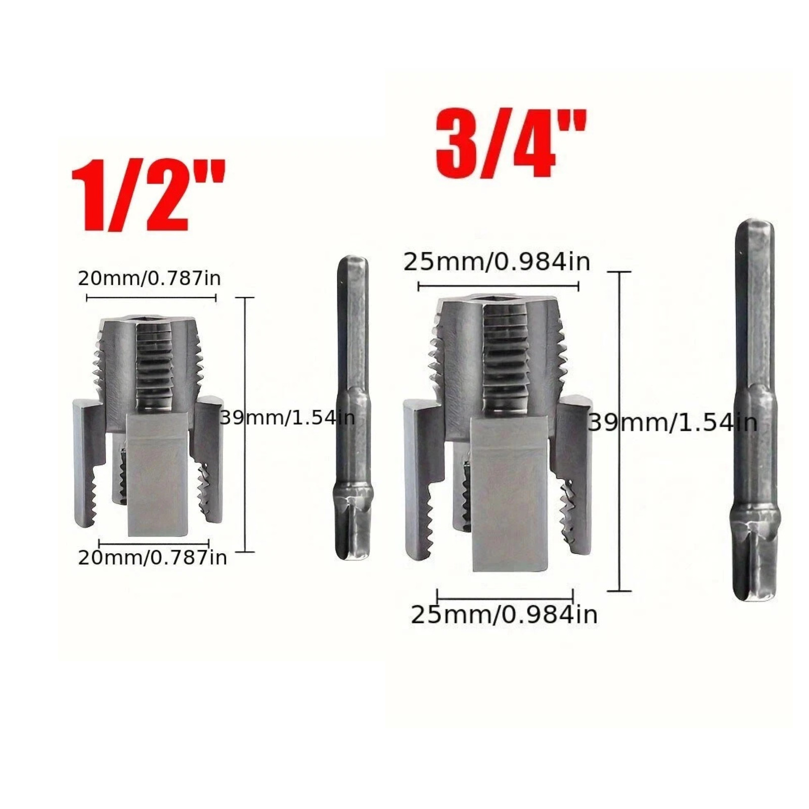Integrated Internal & External Pipe Threading Tool Steel PVC Pipe Threader Kit