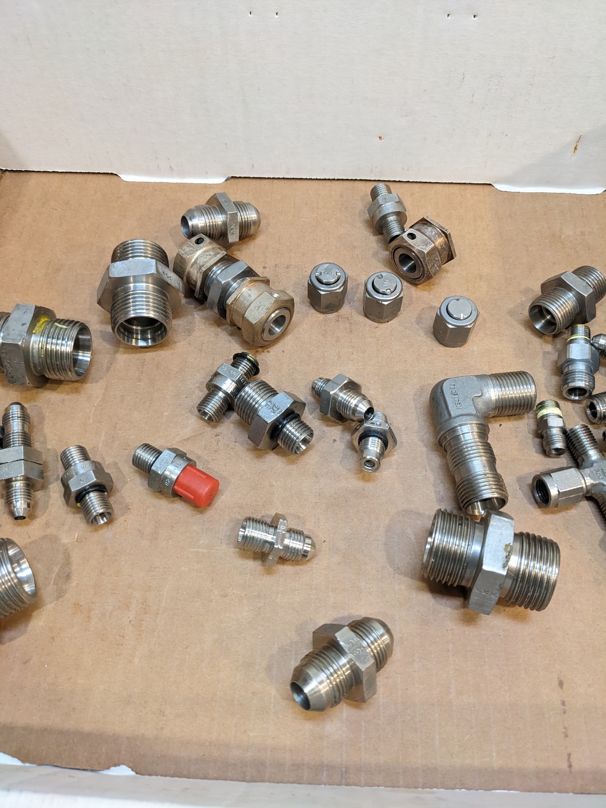 Mixed Lot of Stainless Steel Aircraft Hydraulic Fittings AN JIC Crissair Pamco