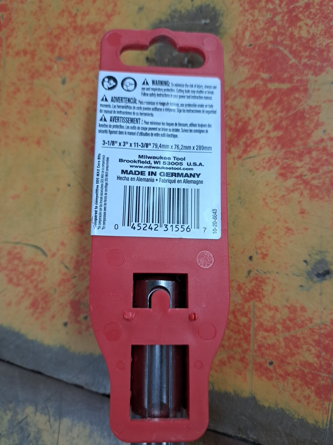 Milwaukee 1-Piece SDS-MAX Core Bit, 3 1/8in. x 11 3/8in Model# 48-20-5420