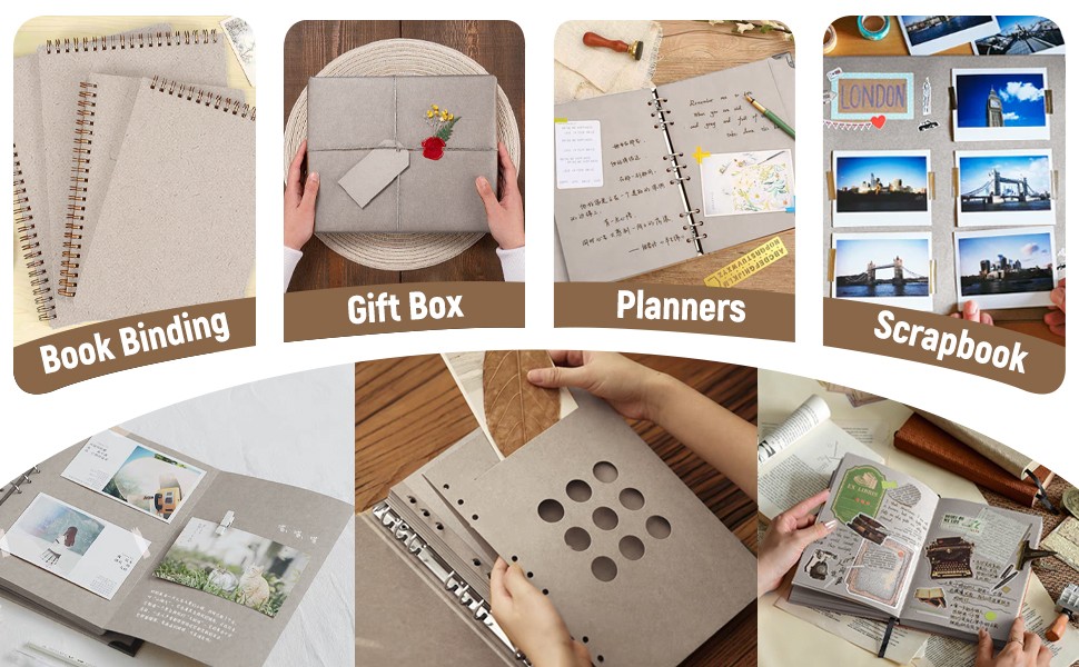 20 Pcs Book Board, Binder Board, Cover Board, Heavy Duty Chipboard for Book