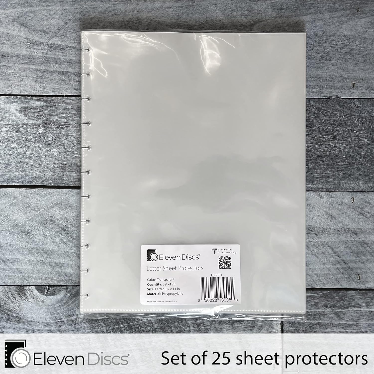 Eleven Discs Letter Sheet Protectors for Discbound Notebooks Fits Circa, Arc, TU