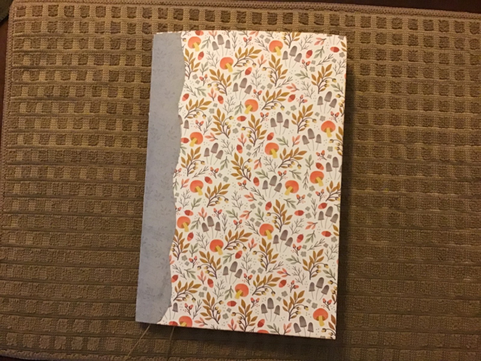 Handmade Junk Journal Naked Junk Journal 9” x 6” Mushroom Print Card Stock Cover