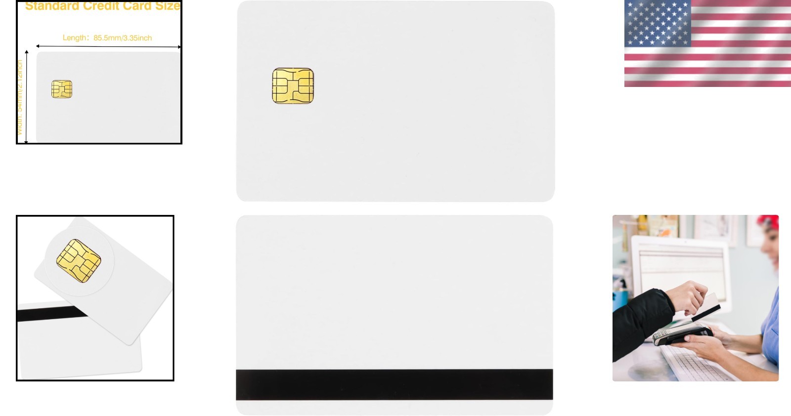 J2a040 Chip Java Jcop Cards Unfused, J2a040 Java Smart Card with 2 Track, 8.4mm
