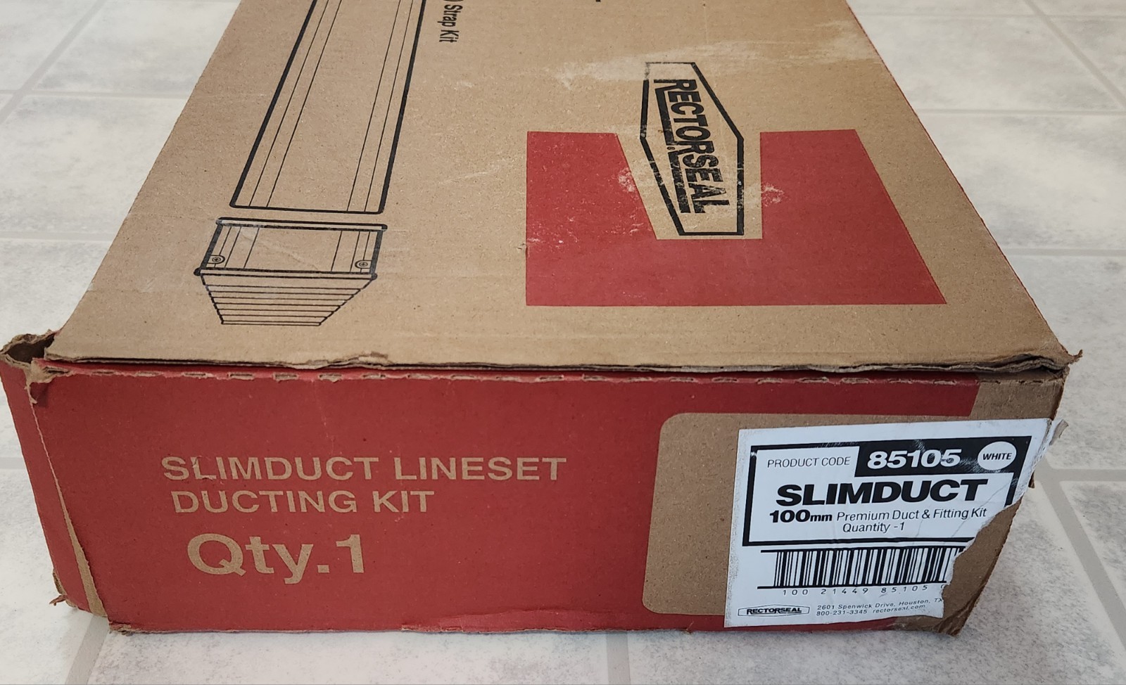 RectorSeal 85105 Slimduct SD-100-W White Premium Lineset Duct and Fitting Kit