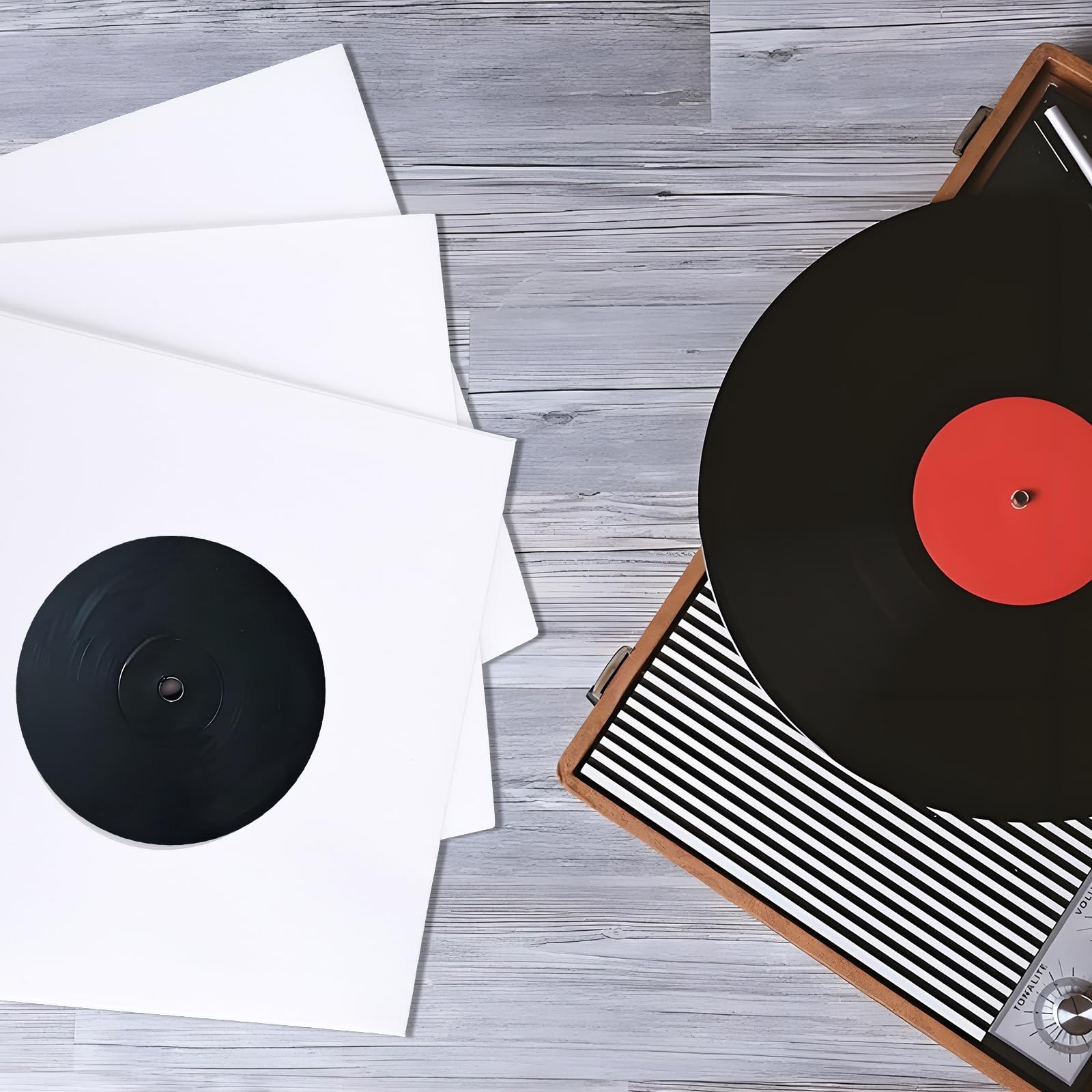 60 Pcs 10 Inch Paper Vinyl Record Sleeves for 78 RPM Records | 120g Paper Rec…