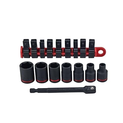 Wiha 72093 8 Piece 3/8″ Drive SAE Impact Socket Set