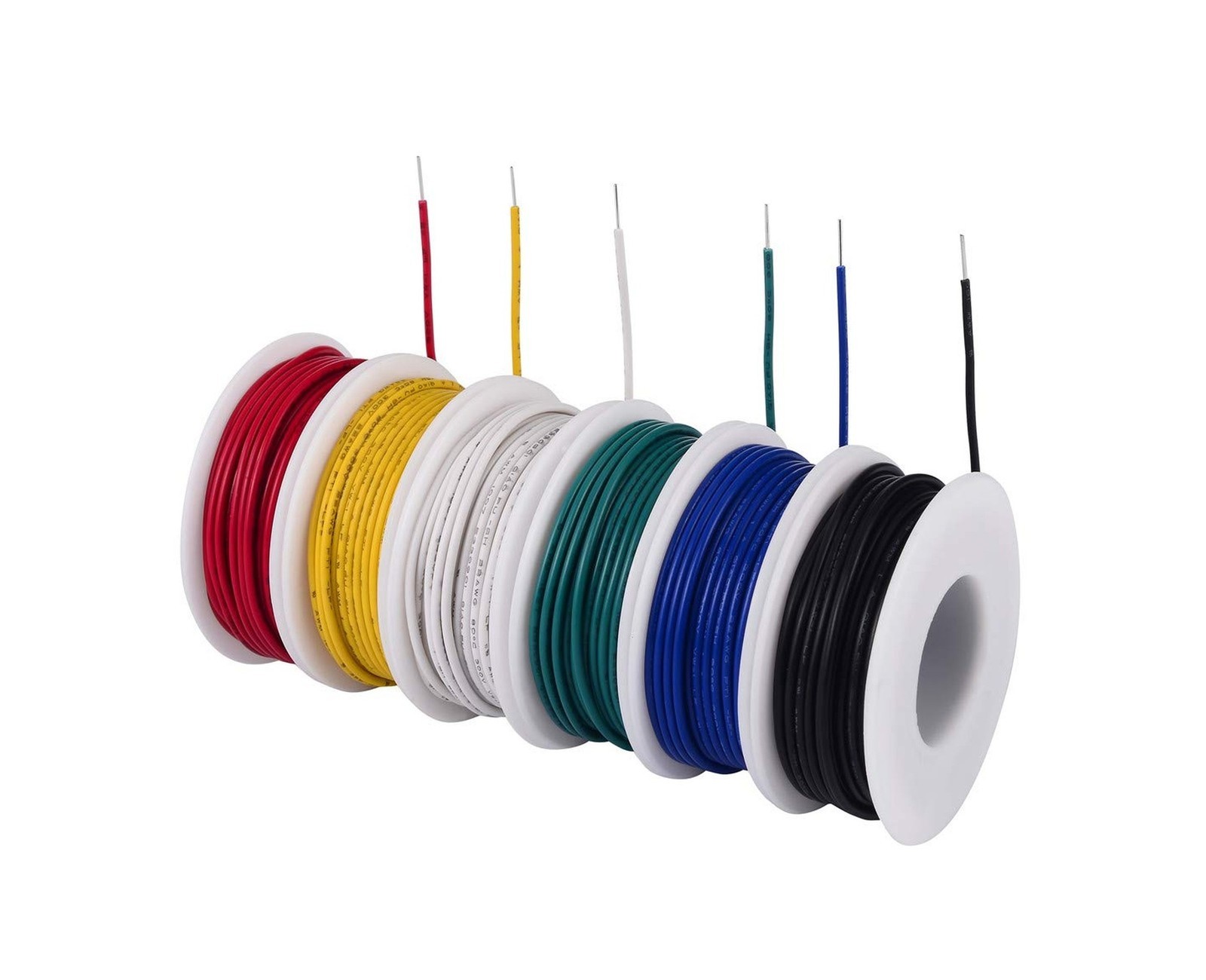 TUOFENG 22 AWG Wire Solid Core Hookup Wire, 6 Different Colored Breadboard Wi…