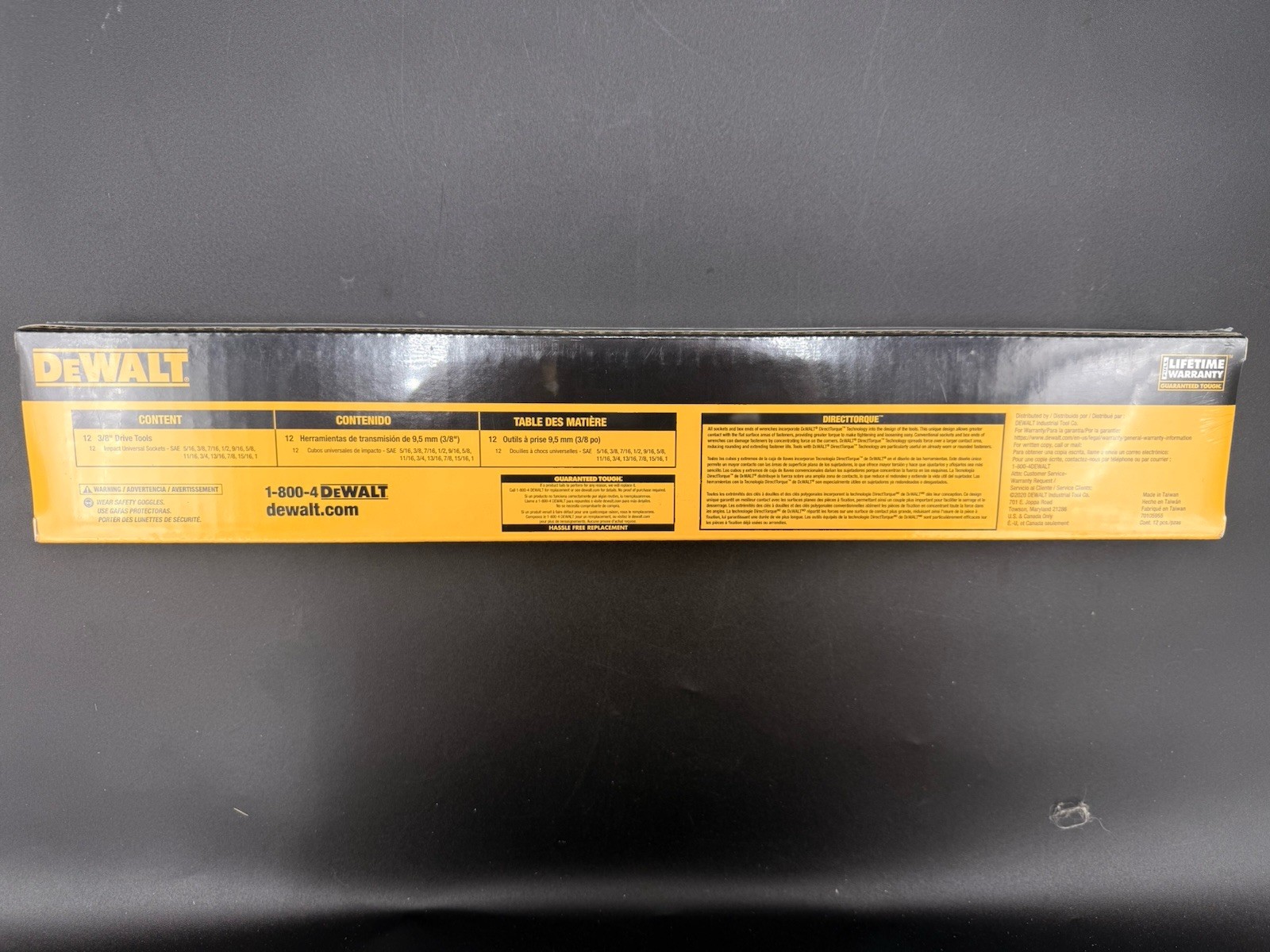 Dewalt 3/8″ Drive Impact Universal Socket Set (SAE) (DWMT19228)
