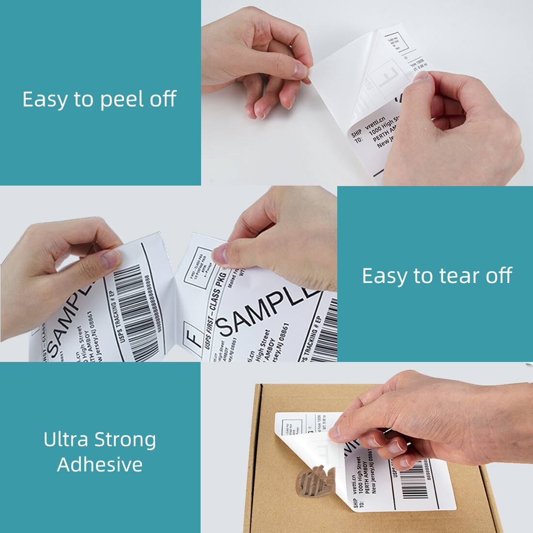 500 4″ x 6″ Direct Thermal Shipping Labels Zebra 2844 Eltron ZP450